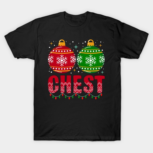 Chestnuts Matching Family Funny Chest Nuts Christmas Couple T-Shirt by DenverSlade